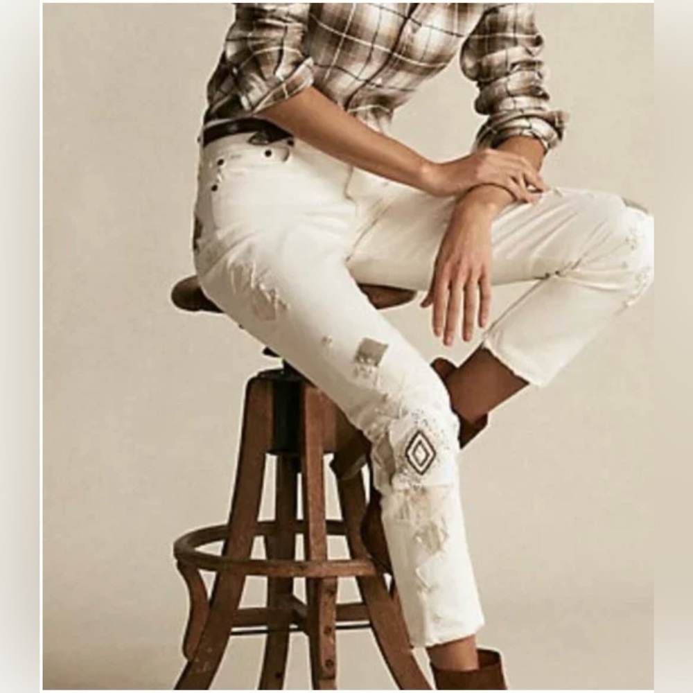 Polo by ralph lauren Avery boyfriend end patchwork jeans
NWOT